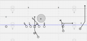 Quarterback sees it is a six man box so he will throw the ball.
